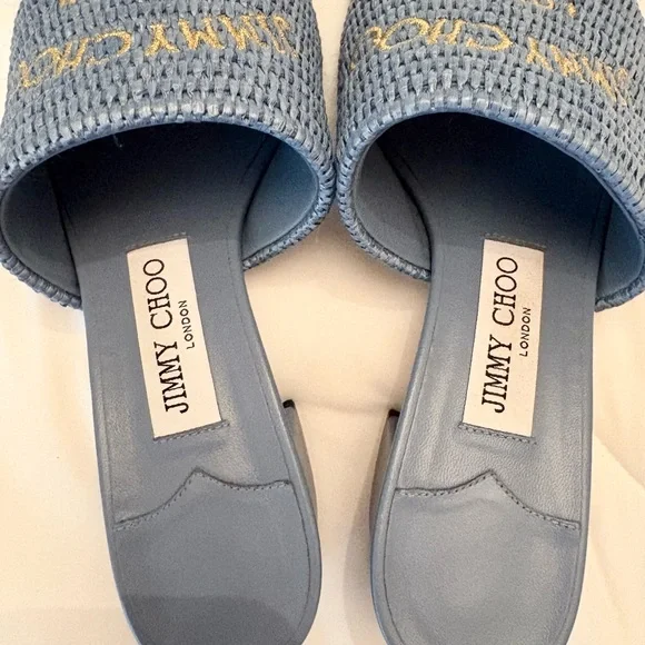 Jimmy Choo Themis Raffia Sandals - Picture 3 of 6